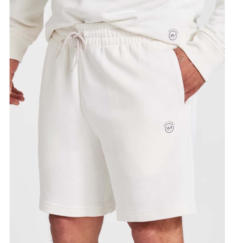 Allbirds Natural White R&R Pocket Sweat Shorts Men Size XS Organic Cotton